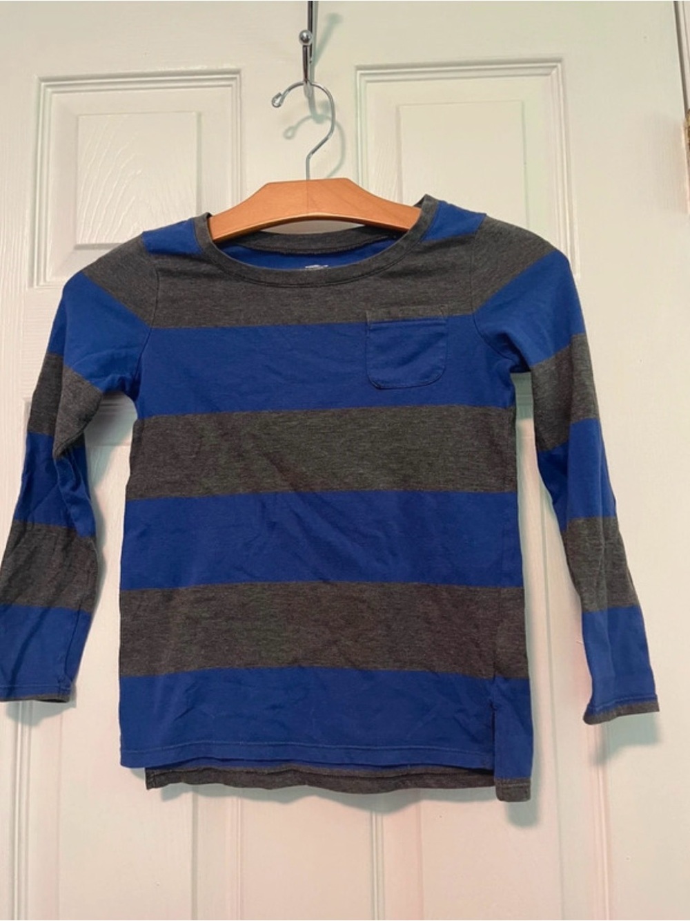 Old Navy Kids Long-Sleeve Striped Tee - Blue & Gray